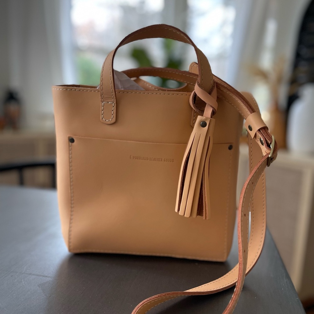 Portland Leather Goods – Mini Crossbody in Mamey w/ Matching Tassel